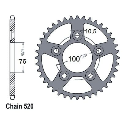 Zębatka Tylna Sunstar Aluminiowa SUNR5-3216-49