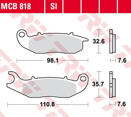 Klocki Hamulcowe TRW MCB818SI
