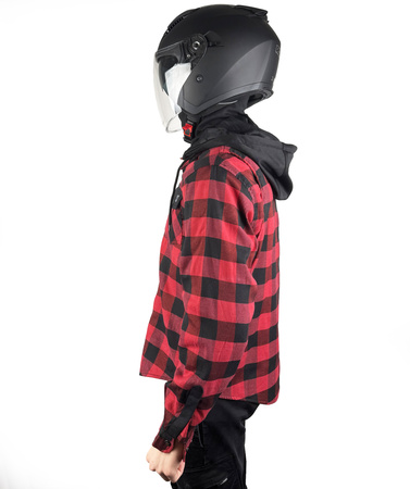 Koszula Motocyklowa WOLF LS02 HOOD RED