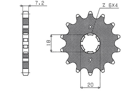 Zębatka Przednia Sunstar SUNF207-16