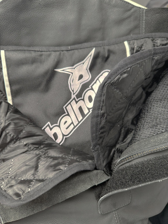 REBELHORN SPODNIE SKÓRZANE MĘSKIE SIDE BLACK S