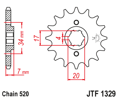 Zębatka Przednia JT JTF1329.13