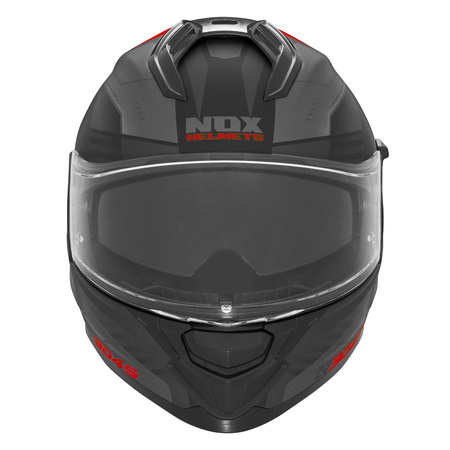 Kask Integralny Motocyklowy NOX N304 CARVER BLACK RED