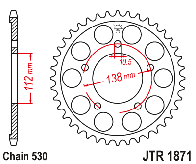 Zębatka Tylna JT JTR1871.48