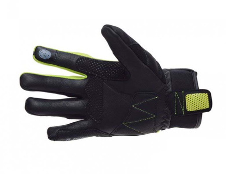 Skórzane Rękawice Black Fluo Yellow Leoshi