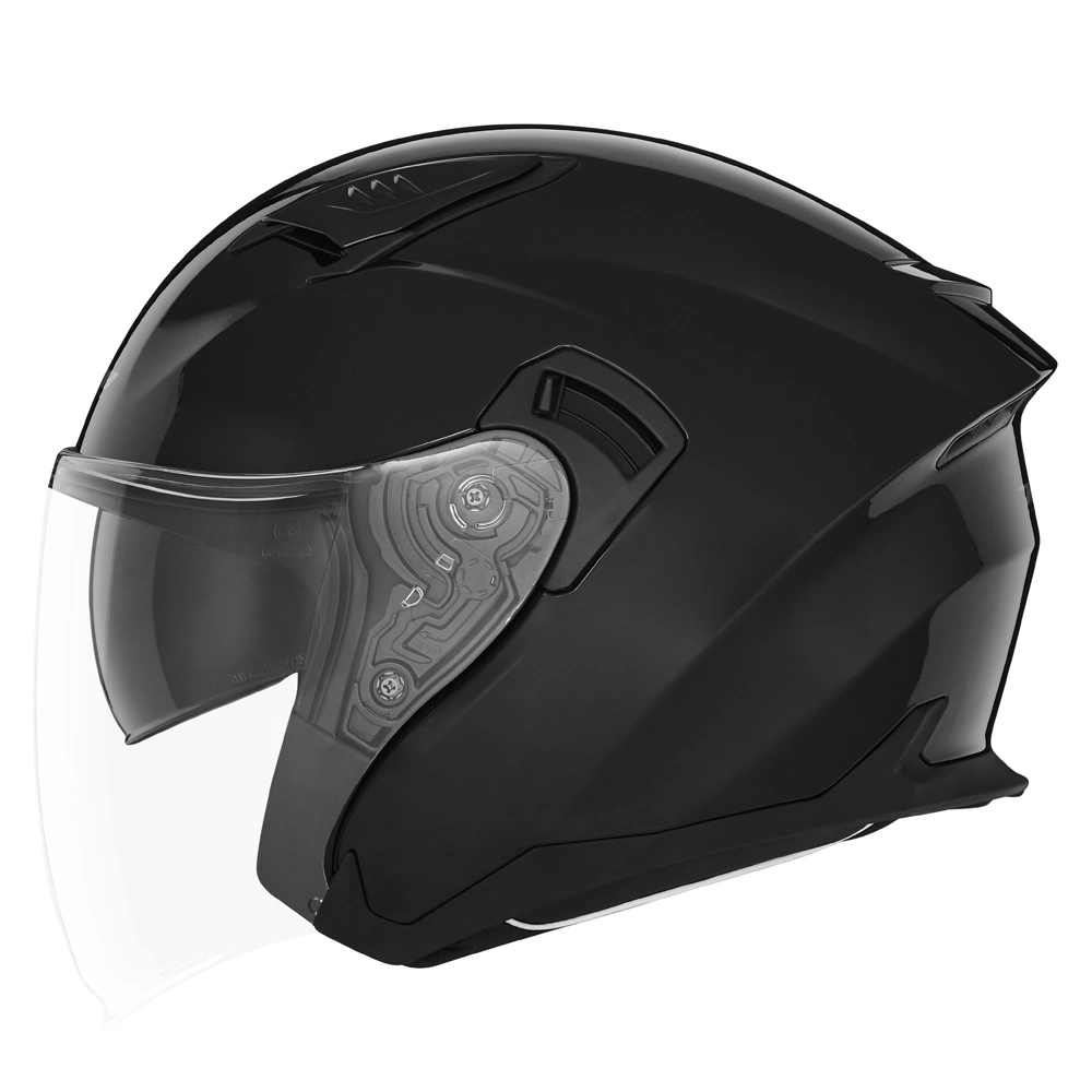Kask otwarty motocyklowy NOX N130 SOLID Czarny połysk