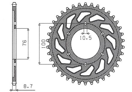 Zębatka Tylna Sunstar SUNR1-5226-48