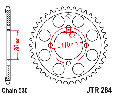 Zębatka Tylna JT JTR284.46