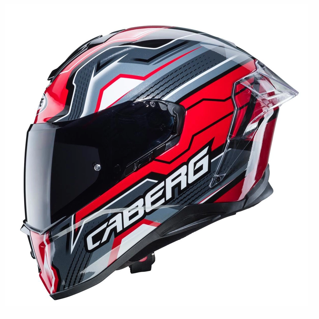 Kask integralny motocyklowy CABERG DRIFT EVO LB29 Czarno-szaro-czerwony