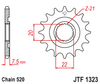 Zębatka Przednia JT JTF1323.13SC