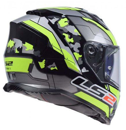 Kask integralny LS2 FF800 STORM II CYBORG H-V YELL GREY