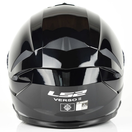 Kask Motocyklowy Otwarty LS2 OF618 VERSO II SOLID BLACK GLOSS