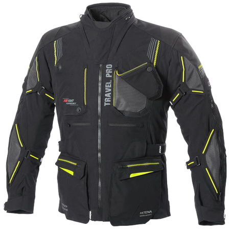 Kurtka Motocyklowa Męska BUSE TRAVEL PRO Black/Yellow