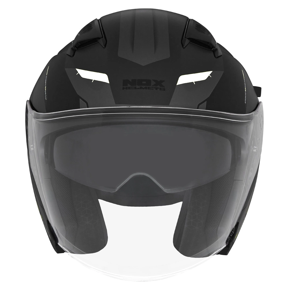 Kask otwarty motocyklowy NOX N130 KLINT Czarno-szaro-biały mat