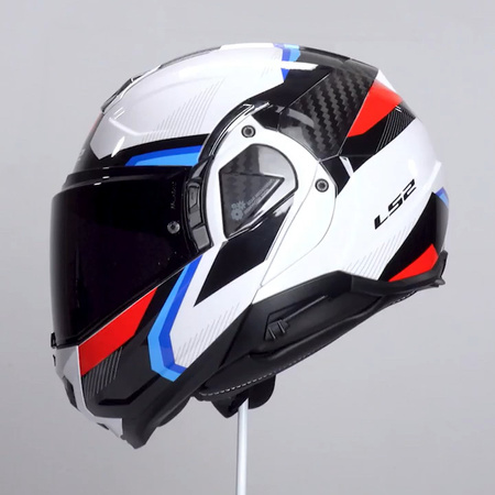 Kask Motocyklowy Szczękowy LS2 FF910 ADVANT II TRIPLE WHITE BLUE RED