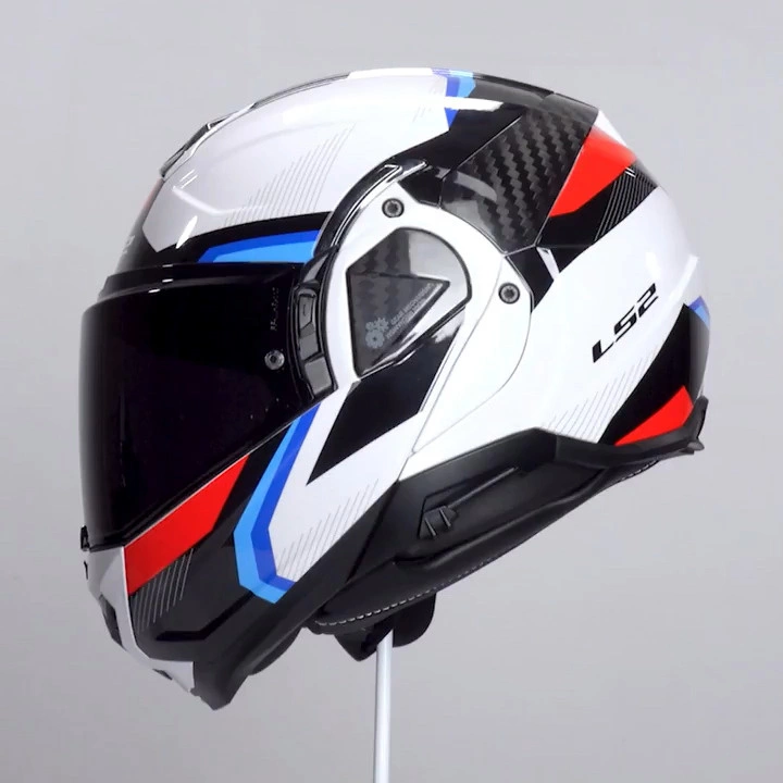 Kask LS2 FF910 ADVANT II TRIPLE Biały Niebieski Czerwony