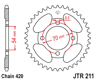 Zębatka Tylna JT JTR211.42