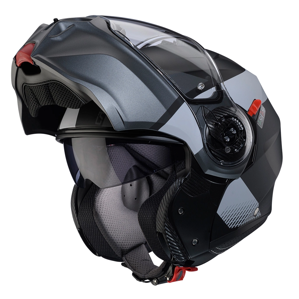 Kask szczękowy motocyklowy CABERG DUKE EVO Szaro-czarny mat