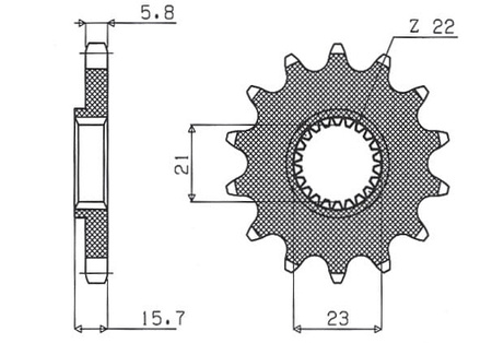 Zębatka Przednia Sunstar SUNF372-14
