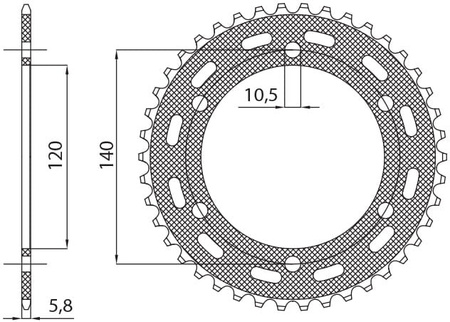 Zębatka Tylna Sunstar SUNR1-3529-42