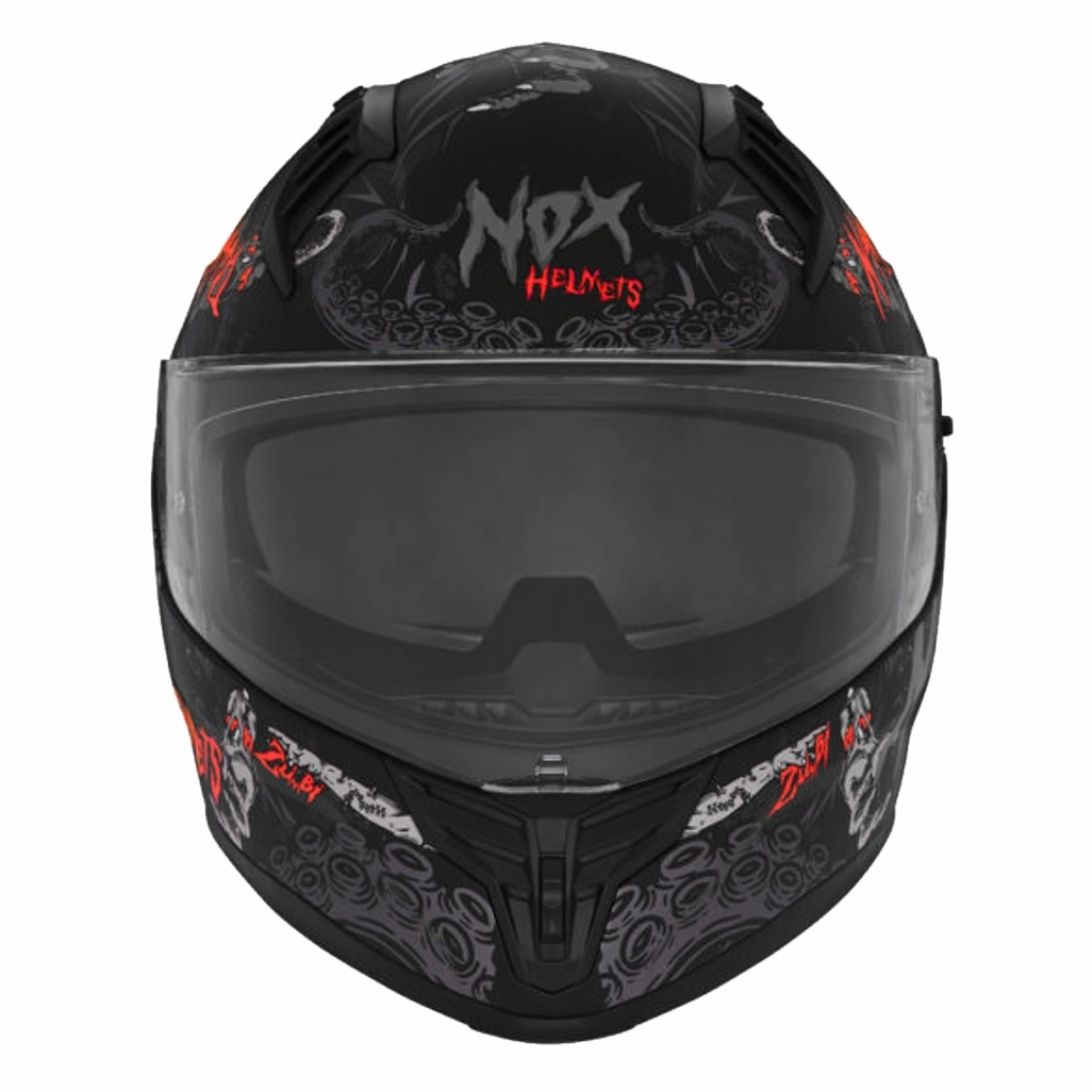 Kask intregralny motocyklowy NOX N401 ZUMBI Czarno-czerwony