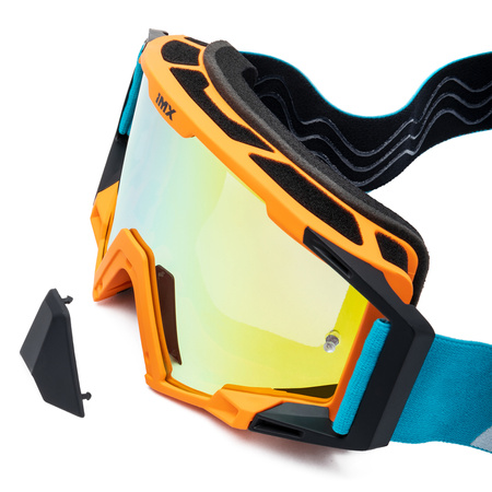 GOGLE IMX ENDURO OFFROAD SAND 2 SZYBY ORANGE BLUE WHITE