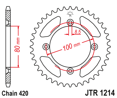 Zębatka Tylna JT JTR1214.46