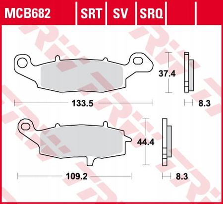 Klocki Hamulcowe TRW MCB682SV