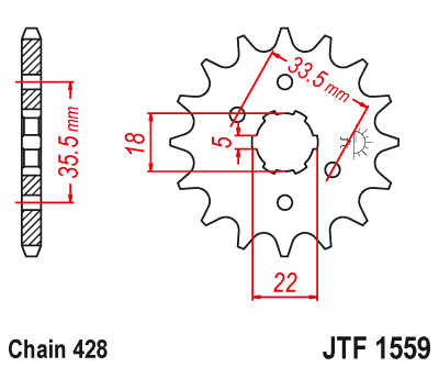 Zębatka Przednia JT JTF1559.14