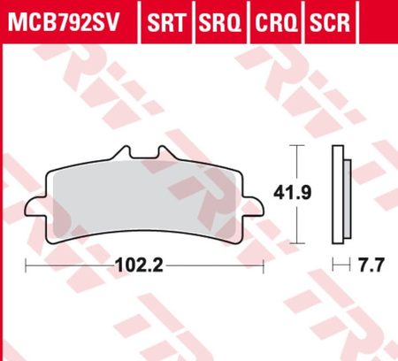Klocki Hamulcowe TRW MCB792CRQ