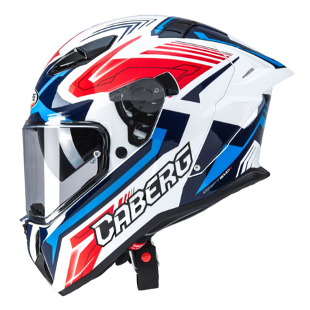 Kask Integralny Motocyklowy CABERG DRIFT EVO II JARAMA WHITE BLUE RED