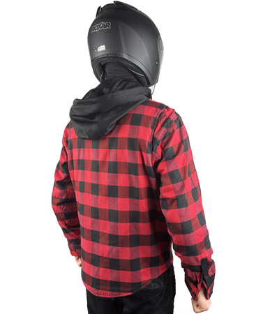 Koszula Motocyklowa WOLF LS02 HOOD RED