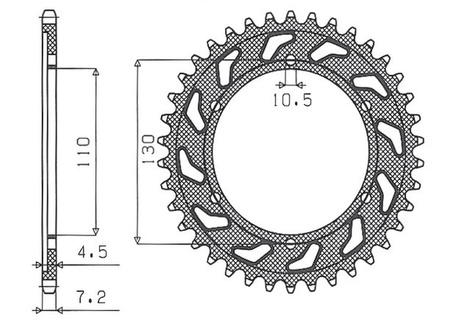 Zębatka Tylna Sunstar SUNR1-4474-47