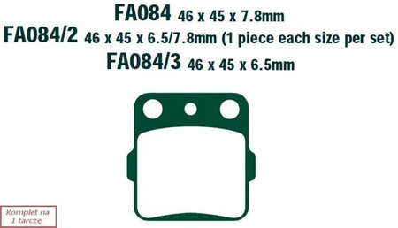 Klocki Hamulcowe EBC FA084/3TT