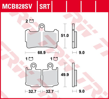 Klocki Hamulcowe TRW MCB828SV