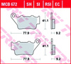 Klocki Hamulcowe TRW MCB672SI
