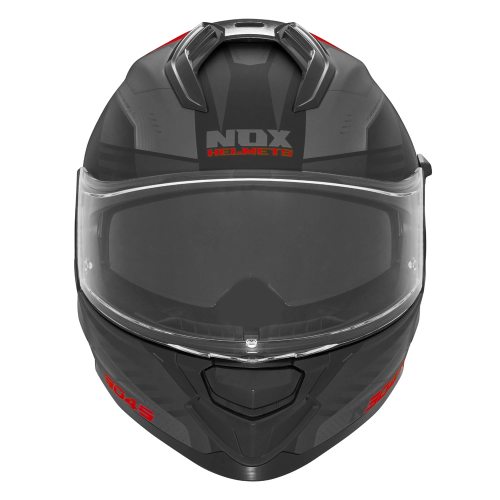 Kask integralny motocyklowy NOX N304 CARVER Czarno-czerwony
