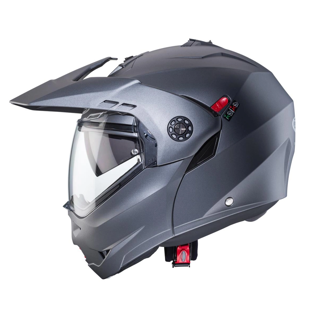 Kask szczękowy motocyklowy CABERG FLIP-UP ENDURO TOURMAX X Szary mat