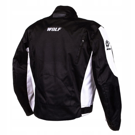 Męska Kurtka Motocyklowa Wolf Black&White