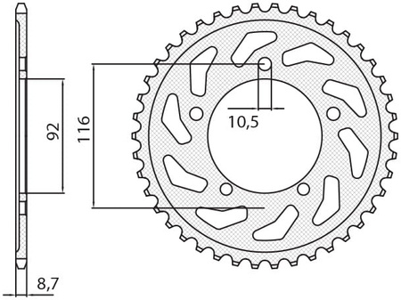 Zębatka Tylna Sunstar SUNR1-5405-41