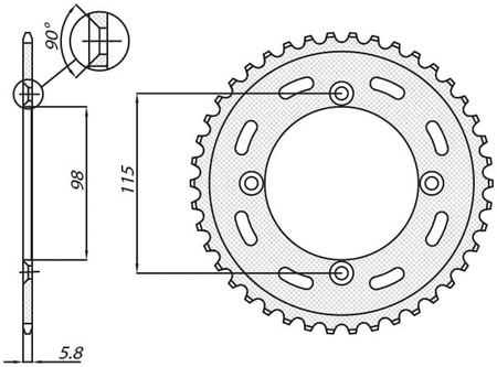 Zębatka Tylna Sunstar SUNR1-1390-46