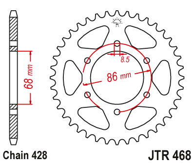 Zębatka Tylna JT JTR468.36