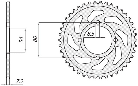 Zębatka Tylna Sunstar SUNR1-2117-45