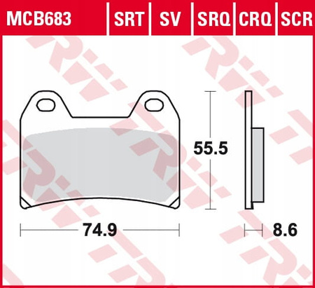 Klocki Hamulcowe TRW MCB843SH