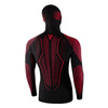 Koszulka Termoaktywna Rebelhorn Therm II LS 2IN1 z Kominiarką Black Red