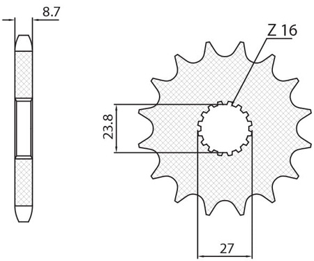 Zębatka Przednia Sunstar SUNF560-17
