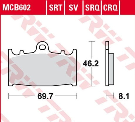 Klocki Hamulcowe TRW MCB602TRQ