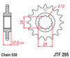 Zębatka Przednia JT JTF295.16