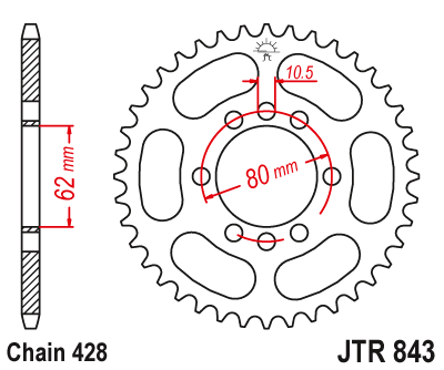 Zębatka Tylna JT JTR843.48