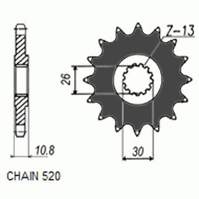 Zębatka Przednia Sunstar SUNF395-16